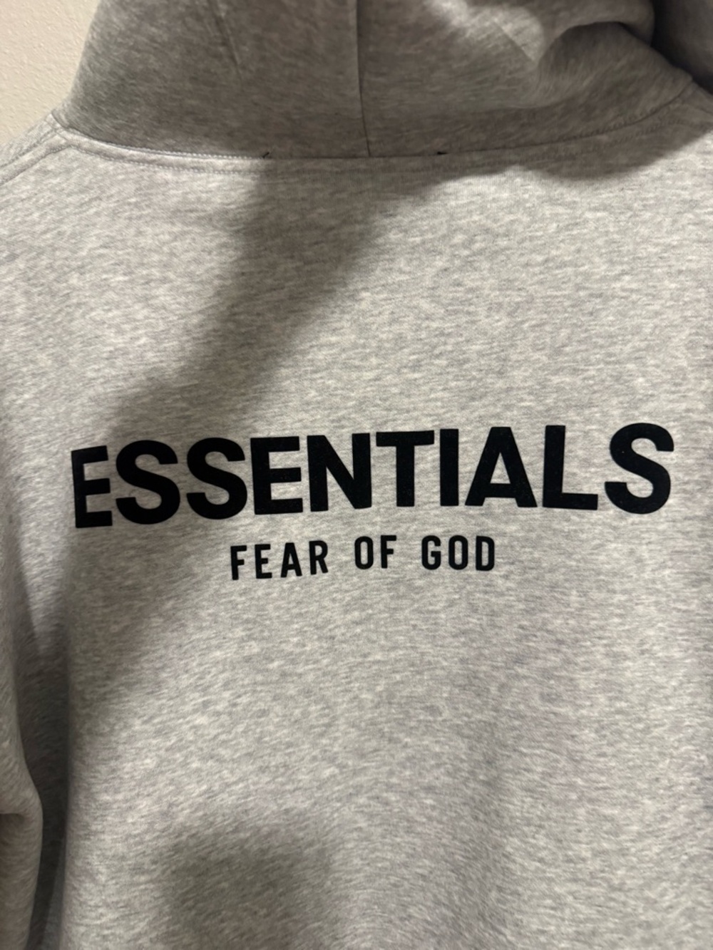 Fear of God Essentials Light Gray Pullover Hoodie - Picture 8 of 10
